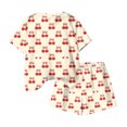 thumbnail image 5 of Cethrio Girls Summer Outfit Sets 2 Piece, Crew Neck Short Sleeve Gifts Kids' Clothing Sets Beige Size 6, 5 of 5