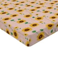 thumbnail image 2 of Ambesonne Floral Fitted Sheet 2 Pcs Set, Sunflowers and Polygons Art, Queen, Multicolor, 2 of 3