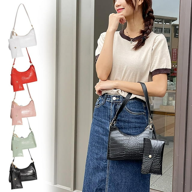 Vaidha One Shoulder Crossbody Bag Leather Large Capacity Multi Compartment Women Bag