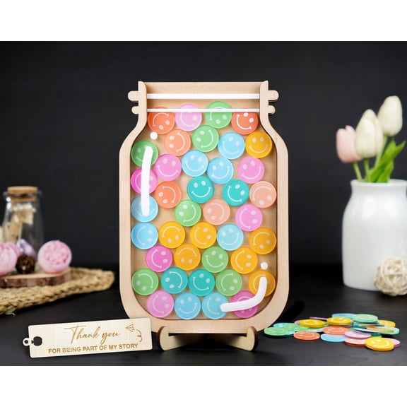 Smiley Face Reward Jar, Classroom Decor, DIY Reward Jar, Back to School Gift, Gift for Kids, Reward for Kids, Class Reward Jar for Good Behavior