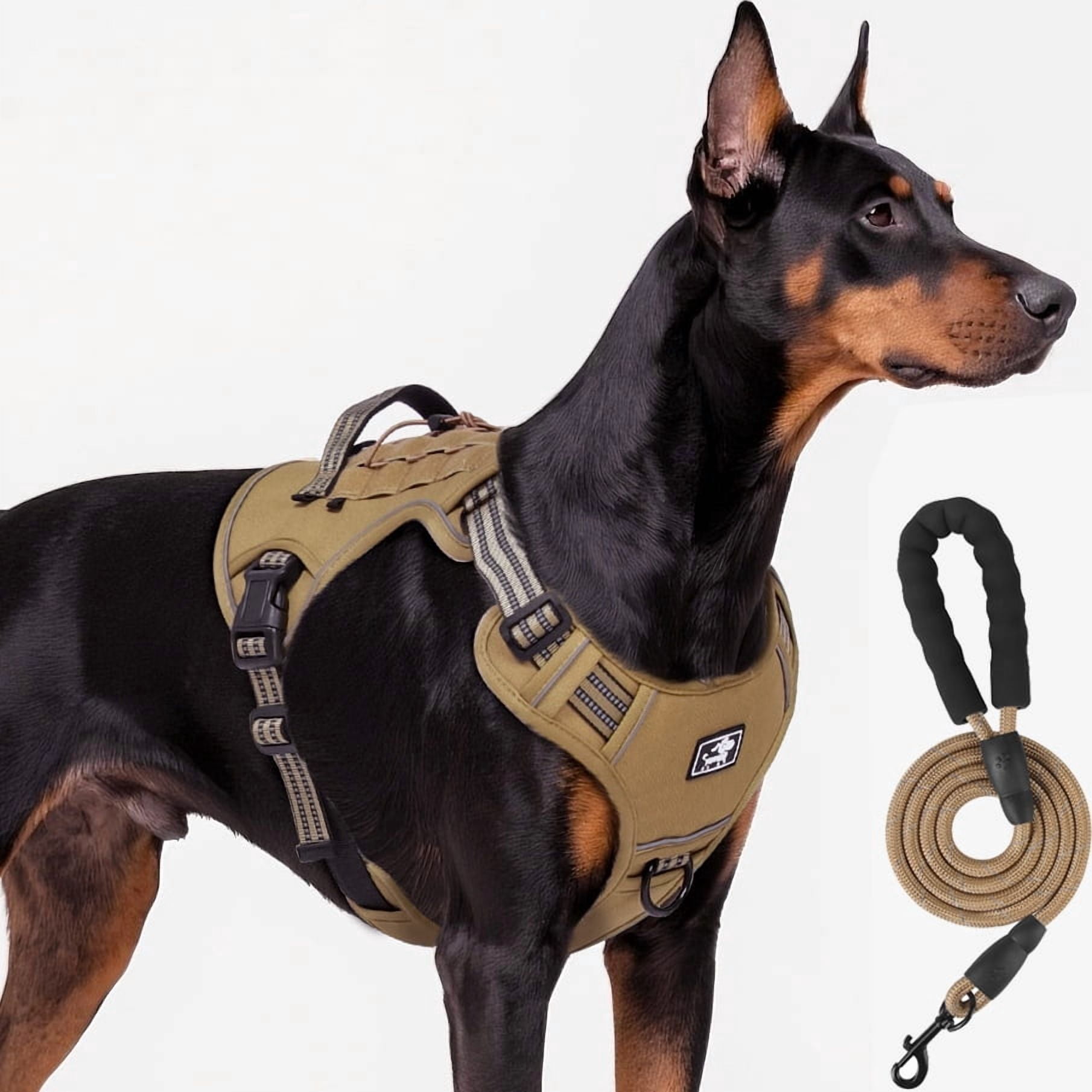 Dog Harness for Large Dogs, With Choke Dog Harness Vest with Easy Control Handle, Reflective Soft Padded Service Vest, Adjustable Easy on Pet Harness for Running Walking