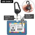 thumbnail image 4 of 2PCS Retractable Key Ring, Badge Holder Reel Carabiner Key Holder with Lanyard, Key Ring Rings for Keys, Expandable Key Ring for Business Card, Student Card, Bus Card, 4 of 5