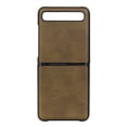 thumbnail image 2 of For Galaxy Z Flip Two-color Cow Leather Texture Folding Protective Case, 2 of 7