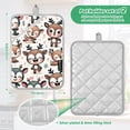 thumbnail image 3 of Pot Holders Set of 2 Heat Resistant 338℉ Kitchen Oven Gloves Potholder Cooking Baking Microwave Mitts Funny Cartoon Deers, 3 of 7