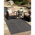 thumbnail image 2 of Unique Loom Solid Collection Casual Transitional Indoor and Outdoor Flatweave Area Rug, 9 ft x 12 ft, Black/Gray, 2 of 10