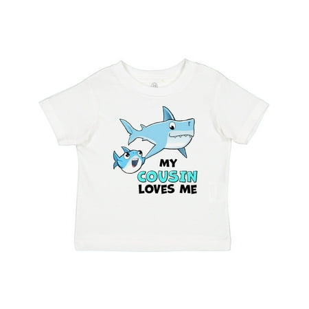 

Inktastic My Cousin Loves Me with Cute Sharks Gift Baby Boy or Baby Girl T-Shirt