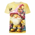thumbnail image 5 of HOMBOM T Shirts for Women Summer Graphic Tees Floral Short Sleeve Pink Casual Ladies Tops, 5 of 5