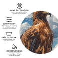 thumbnail image 3 of Honeii Blue Sky White Cloud Eagle print Leather Coaster Set of 4, ideal for safeguarding your furniture from drinks spills and effortless cleanup-Round Shape, 3 of 6