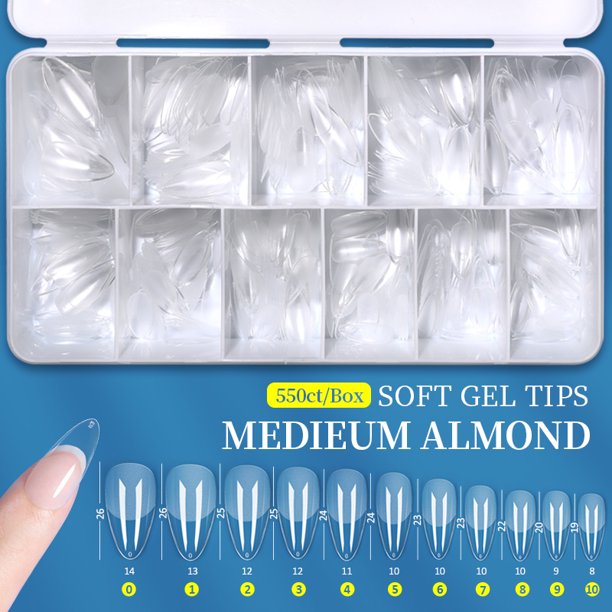 300 Unids/Caja Gel Suave Mate Puntas Cortas Uñas Postizas Cubierta Completa Herramienta De Arte De