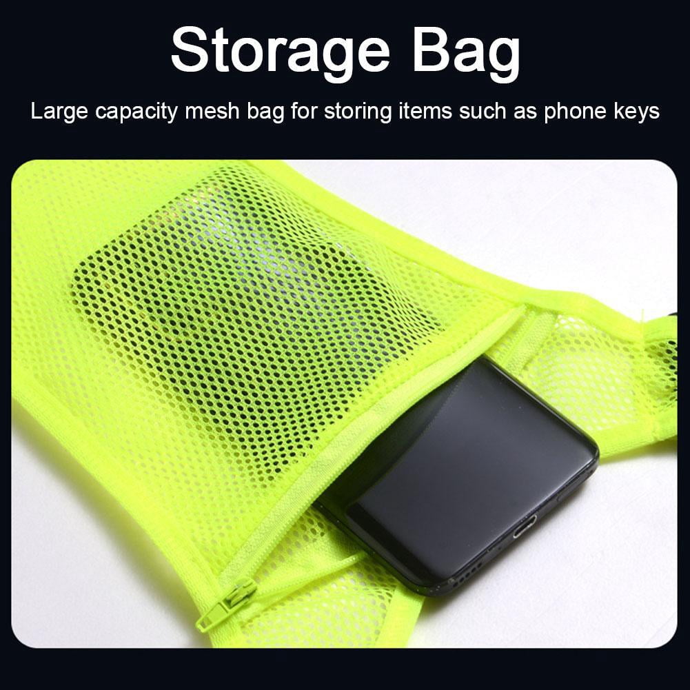Reflective Safety Vest with Storage Pocket, Adjustable High Visibility Running Vest for Night Walking, Cycling, Hiking Outdoor Safety