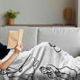 thumbnail image 3 of Japanese Soft Flannel Fleece Throw Blanket, Fight of Samurai with Katana on White Background Martial Art Pattern, Cozy Plush for Indoor and Outdoor Use, 70" x 90", Red Black, by Ambesonne, 3 of 5