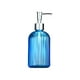 thumbnail image 2 of Dispensador de jabón líquido para manos de vidrio azul, botella de 300 g, envase recargable para loción de baño con bomba para gel de ducha y champú (400 ml, 1 unidad) Rkxzt, 2 of 8