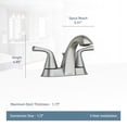 thumbnail image 4 of Moen&nbsp;Haber Spot Resist Brushed Nickel 2-handle 4-in Centerset WaterSense Bathroom Sink Faucet with Drain, 4 of 4