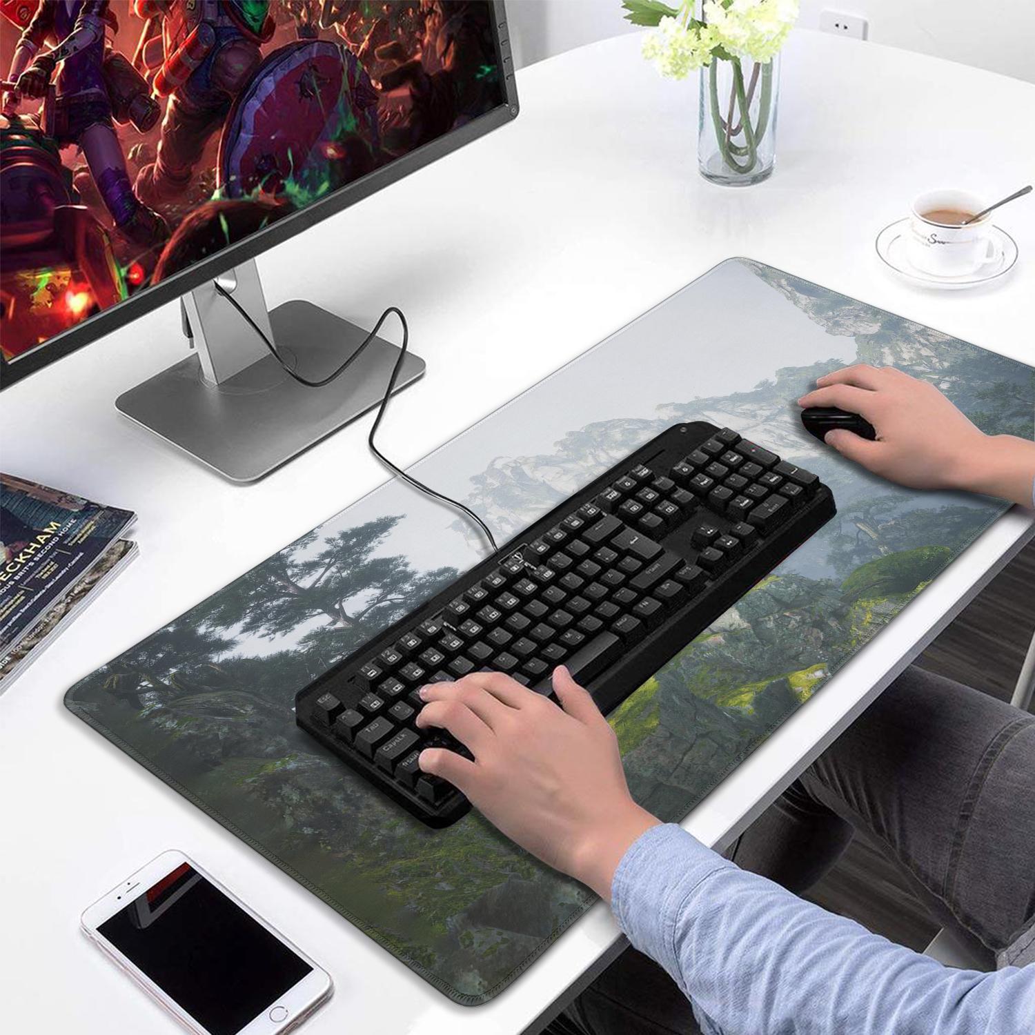 WUKONG Gaming Mouse Pad Non Slip Fashion Rubber Mousepad for Table Desk Alpine Scenery Big Trees ) Mousepad Gaming for Computer Desk Laptop Decoration (31.5x15.7in)