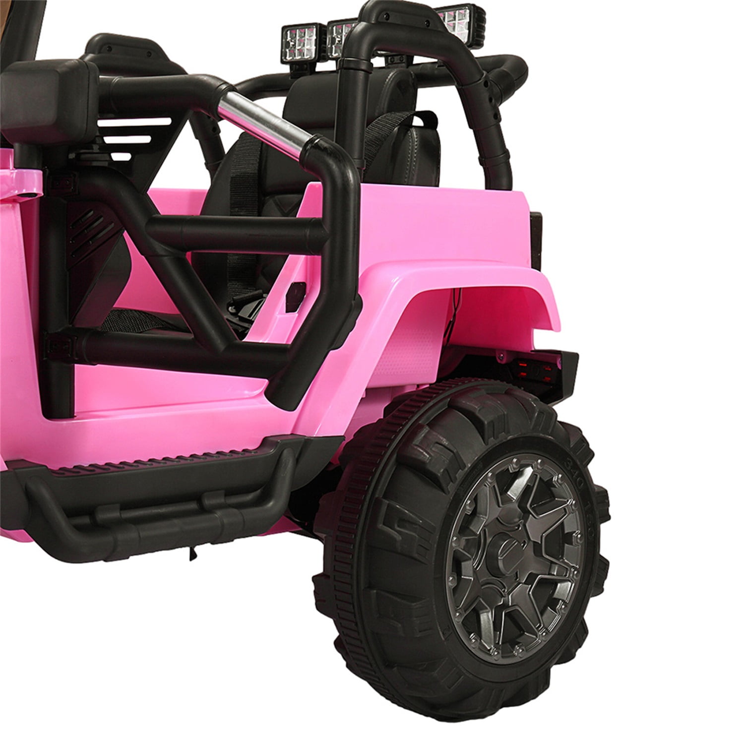 CIPACHO 12V Kids Ride On Car, 3 Speeds Battery Powered Jeep Truck with Remote Control for Girls Boys, Indoors and Outdoors, Pink