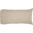 thumbnail image 3 of VHC Brands Grace Pillow Case Set King Size Cotton Farmhouse Vintage Grain Sack Style Reversible Stripe 21x40, 3 of 6