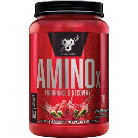 BSN Amino X Amino Acids + BCAA Powder, Watermelon, 70 (Best Powder For 45 70)
