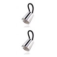 thumbnail image 2 of Lazos para el cabello Qarigey Alta elasticidad Anillo de cola de caballo ajustable Plata, 2 of 6