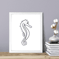 thumbnail image 3 of Designs ByLITA Seahorse Outlined version, 11 x 14 White Wall Print Animals (Framed) | Family Presents | Bedroom | Stylish Kindergarten Decor, 3 of 4