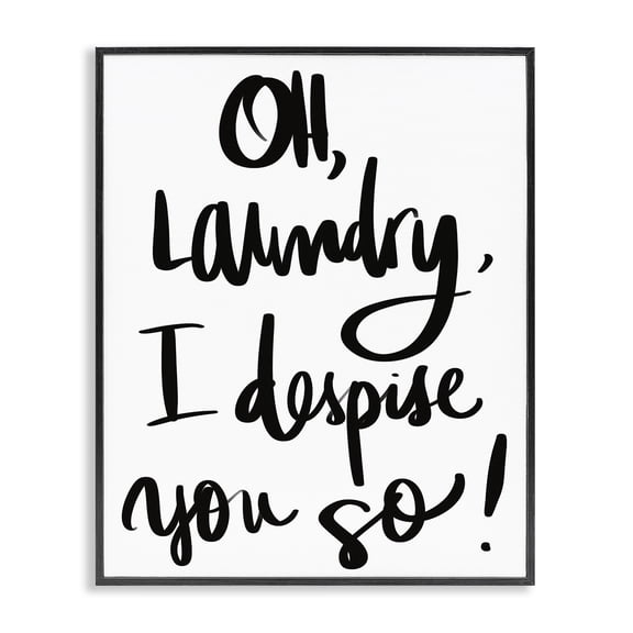 Stupell Industries Laundry I Despise You Black Framed Giclee Art, design by SD Graphics Studio