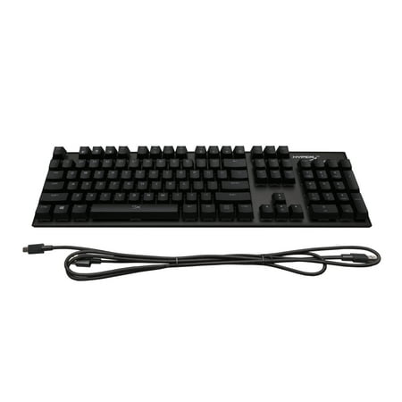 HyperX - Alloy FPS Full-size Wired Mechanical Kailh Speed Silver Switch Gaming Keyboard with RGB Back Lighting - Black