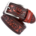 thumbnail image 1 of relayinert Classy And Durable PU Belt For Men Wear-resistant And Fine Workmanship Coffee Red-Brown 125cm 1Set, 1 of 6
