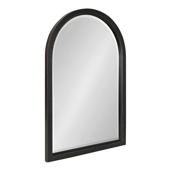 Kate and Laurel Hogan Wood Framed Arch Mirror, Black 20x30