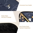 thumbnail image 5 of FORMRS Makeup Bag Travel Cosmetic Organizer for Women Fold Flat Zipper Pouch with Handle, White Cat Planet, 5 of 8