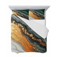 thumbnail image 7 of Teal Orange Marble Twin Size Down Alternative Comforter, Lightweight Comforter Quilt Bedding Set with Pillow Shams Modern Ink Painting Abstract All Seasons Bed Comforter Duvet Insert 68"x86", 7 of 7