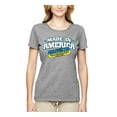 thumbnail image 2 of Made In America With Ukrainian Parts Womens Graphic T-Shirt, Heather Grey, X-Large, 2 of 4