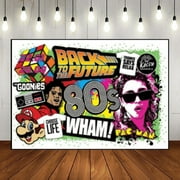 CUSTOM Back to The 80s 90's Backdrop Theme Party Hip Hop Graffiti Decor Retro Rock Punk