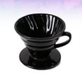 thumbnail image 4 of Monyance ceramic coffee dripper 1pc Ceramic Cone Shape Design Coffee Filter Cup Coffeepot Handmade Coffee Maker for Home Office (Black for 1-2 People Use)(3.82X3.82X3.15Inches), 4 of 10
