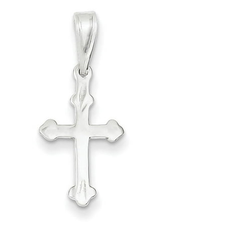 Sterling Silver Budded Cross Charm QQC3340