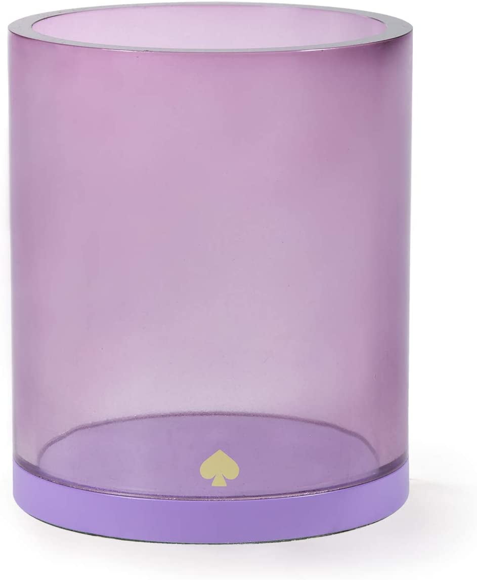 Kate Spade New York Purple Acrylic Office Supplies Desk Organizer Pencil Cup, Colorblock
