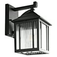 thumbnail image 5 of SAFAVIEH Ranzi LED Black Aluminium Outdoor Wall Sconce with Clear Glass Shade, 5 of 6