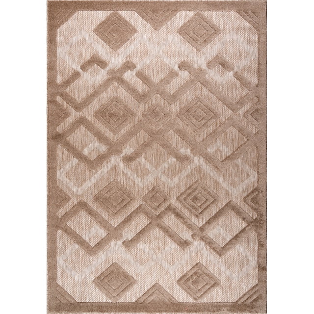LaDole Rugs Outdoor Indoor Area Rug | Durable Soft Geometric Modern Carpet Mat For for Patio, Balcony, Bedroom, Living Room, Kitchen, Dining, Entrance, and Hallway