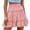 *Pink, variant on Binmer Women's High Waist Tiered Ruffle Flowy Mini Skirt,Casual Summer Swing Skirt Beige,Women's Plus L