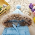 thumbnail image 7 of QUYUON Toddler Fleece Jacket Winter Long Sleeve Puffer Jacket Baby Girls Boys Kids Hooded Snowsuit Coat Winter Warm Children Clothes Down Windproof Jacket Outerwear Blue 2T-3T, 7 of 7