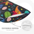 thumbnail image 5 of Bixox Dinosaurs in Space Printed Pillow Protector,Super Soft Ideal for Home,Guests,Rentals - 16"x24", 5 of 8