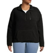 No Boundaries Juniors' Plus Sherpa Pullover