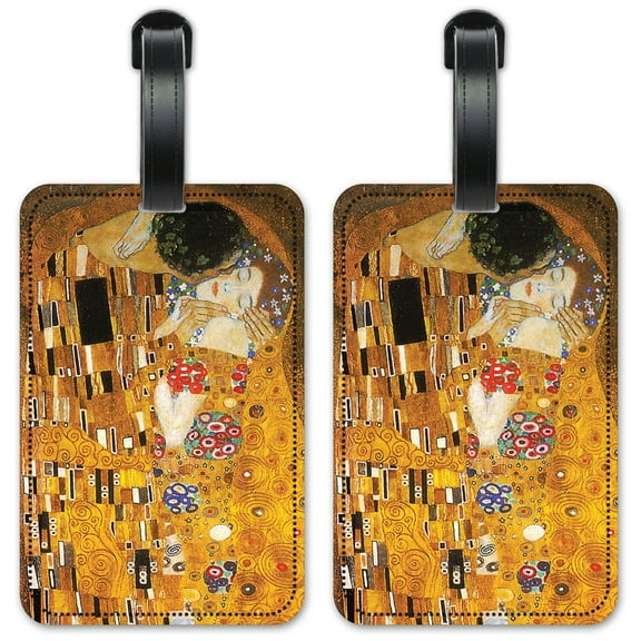 Klimt: The Kiss - Luggage ID Tags / Suitcase Identification Cards - Set of 2