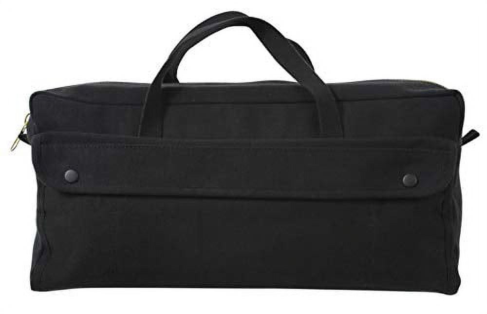 Rothco Canvas Jumbo Tool Bag With Brass Zipper, Black