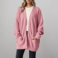 thumbnail image 2 of Dxzfnsa Womens Long Cardigan Sweaters Chunky Open Front Oversized Slouchy Knit Fall Trendy Coatigan Jackets Cardigans for Women Trendy S-3XL, 2 of 7