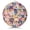 White-1, variant on Round Meditation Cushion, 22" Dutch Velvet Floor Pillow with PP Cotton Filling for Yoga, Zen, Reading, and Floor Seating, Cats & Dogs Print