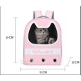 thumbnail image 5 of Mochila Space Pet Capsule para gatos pequeños y medianos, cachorro, transparente, transpirable, resistente al calor, para viajes, senderismo, camping (rosa), 5 of 5