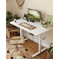 thumbnail image 2 of DESINO 40x24 inch Electric Standing Desk, Height Adjustable Sit Stand Desk with Memory Presets, Ergonomic Home Office Computer Desk with Anti-Collision, White, 2 of 10