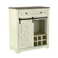 thumbnail image 4 of FESTIVO Chic Wine Cabinet with Glass Holder & Wine Rack - Light Moss Green, 4 of 9