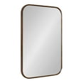 thumbnail image 1 of Kate and Laurel Nordlund Modern Wood Framed Wall Mirror, 23 x 35, Walnut Brown, Chic Decorative Beechwood Mirror with Rounded Corners for Transitional Wall Decor, 1 of 9