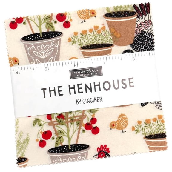 Moda The Henhouse Charm Pack 100% Cotton Precut 5-inch Fabric Squares (42 pcs)