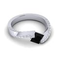 thumbnail image 3 of 1.20 Carat Princess Cut Black Onyx Gemstone & Natural Diamond (F-G/VS1) Latest Anniversary Ring for Women Solid 14K White Gold Size 7 by Diamond-Capitals, 3 of 8